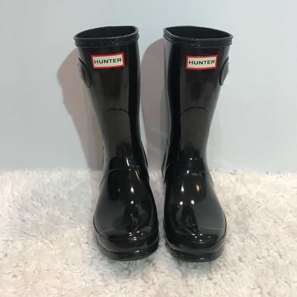 Hunter Shoes - Hunter Women’s Original Gloss Black Short Boots